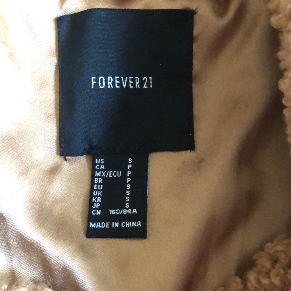 Forever 21 Teddy Jacket with Moto cut - Picture 2 of 4